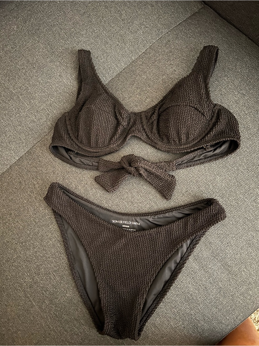 NWOT Somerfield Bikini Black Crinkle